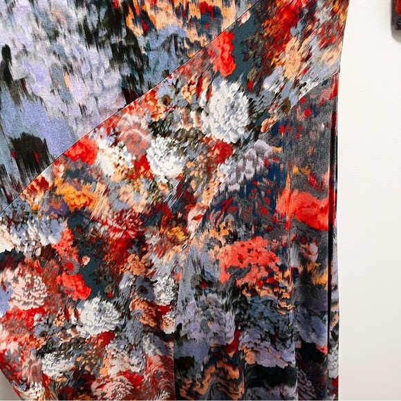 Soft Surroundings Nanette Floral Dress Jersey Knit Scoop Neck Maxi Size Small - Picture 6 of 6